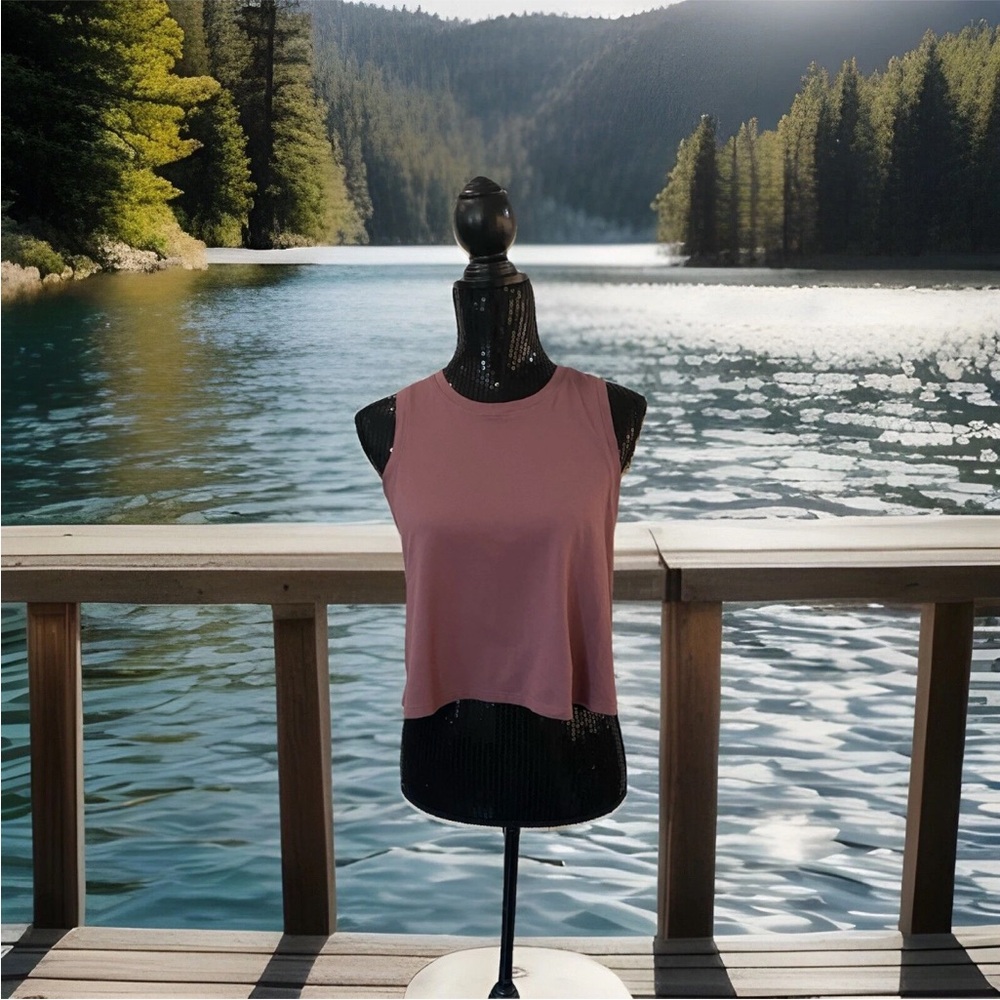 Kyodan Women’s Workout Tank Top Petite Small PS Mauve Pink
